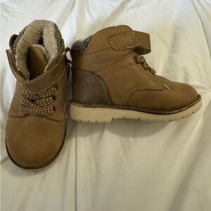 4/$20 MAX + JAKE Boots LIL BENTLEY Toddler Size 5, Brown Hiker Faux Sherpa Fur